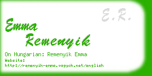 emma remenyik business card